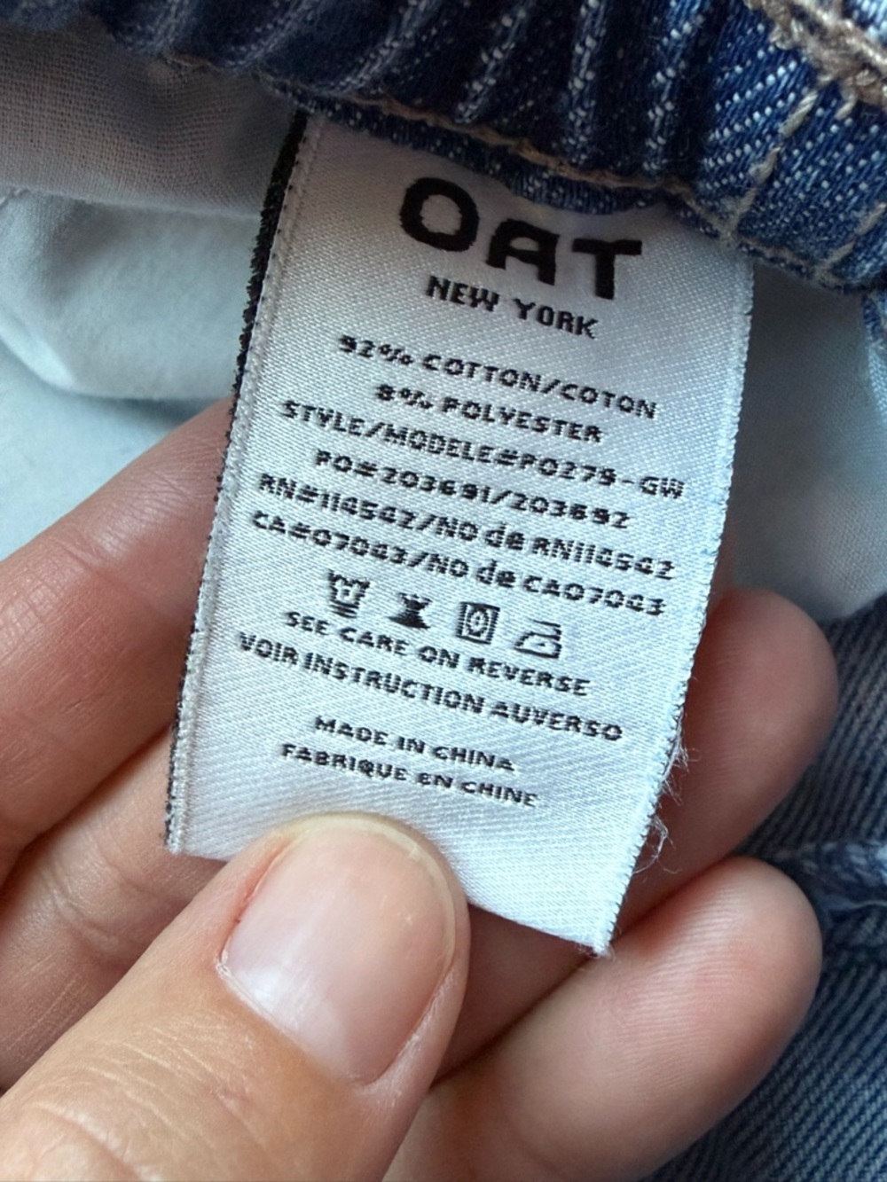 Oat New York Light Blue Cropped Wide-Leg Jeans - Picture 4 of 9